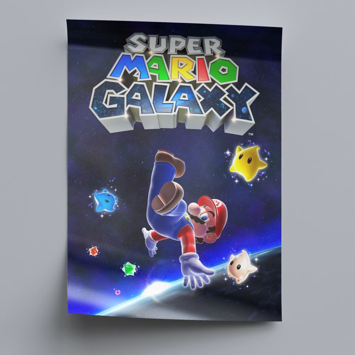 Super Mario Galaxy Game Poster - 2007