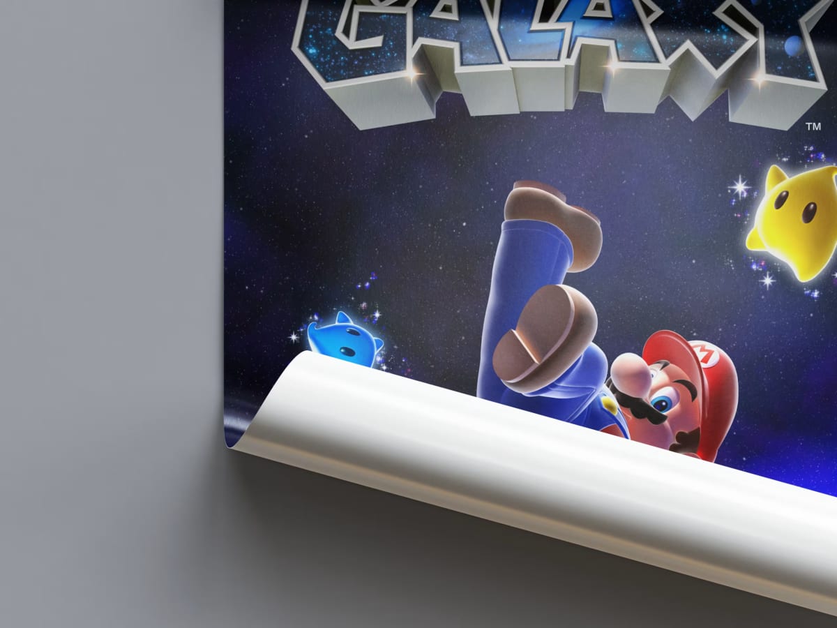 Super Mario Galaxy Game Poster - 2007