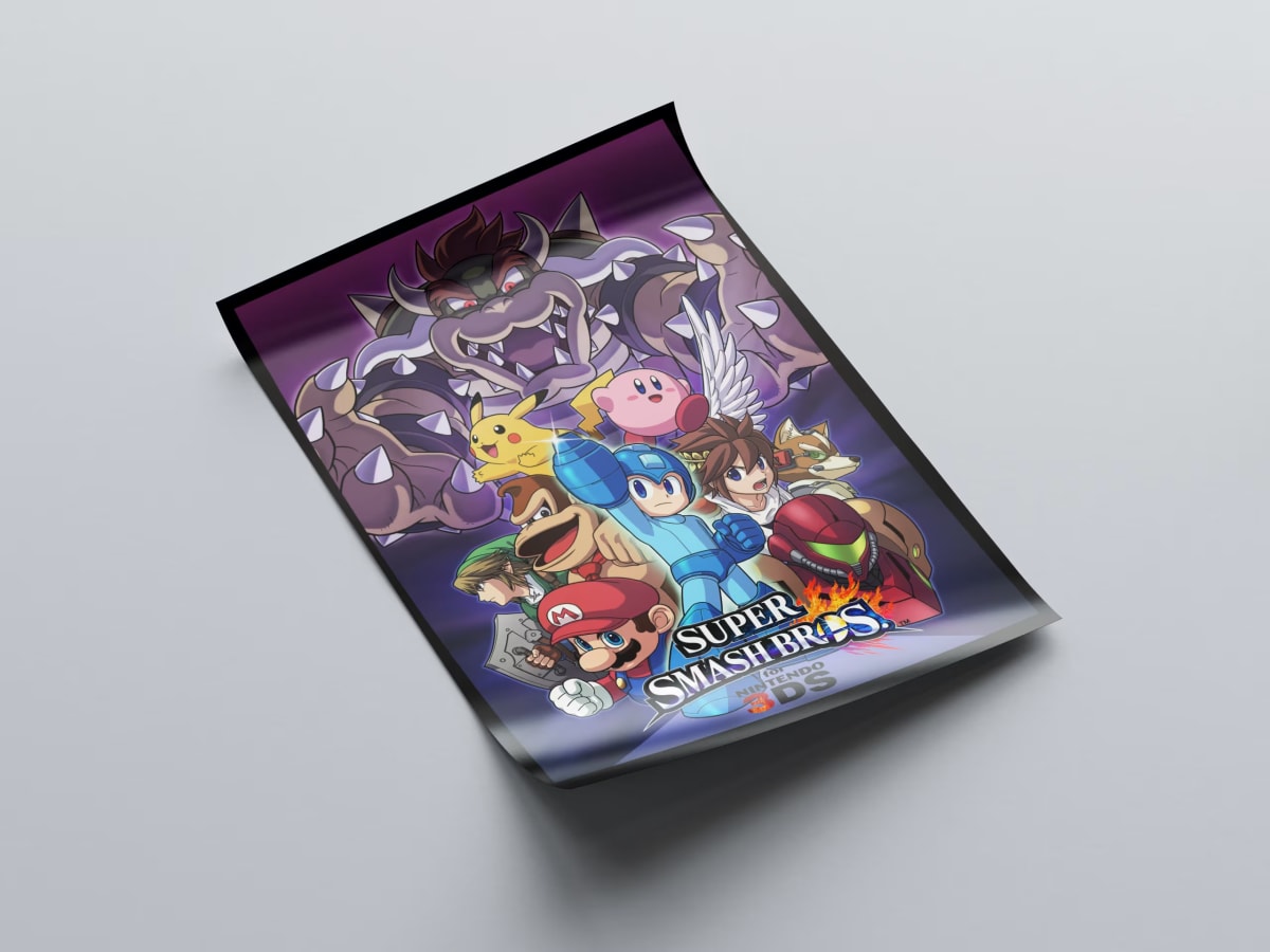 Super Smash Bros 3DS Game Poster - 2014