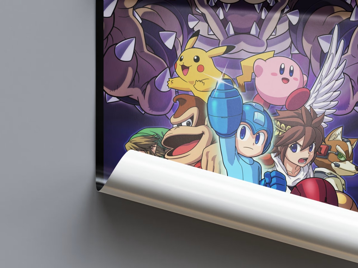 Super Smash Bros 3DS Game Poster - 2014