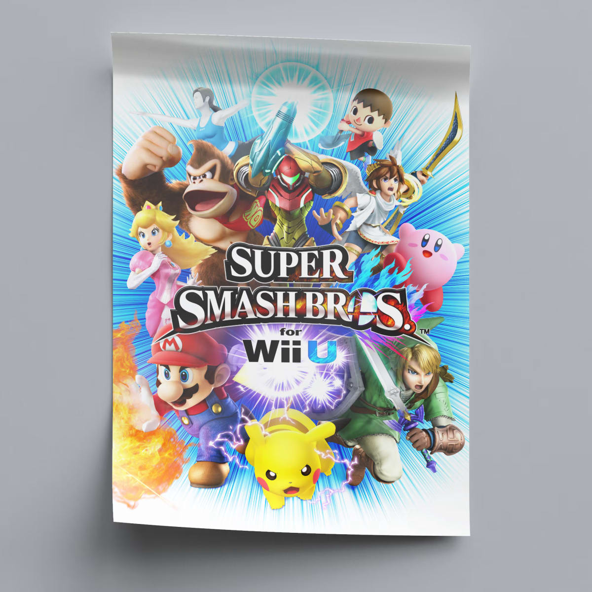 Super Smash Bros WII U V2 Game Poster - 2014