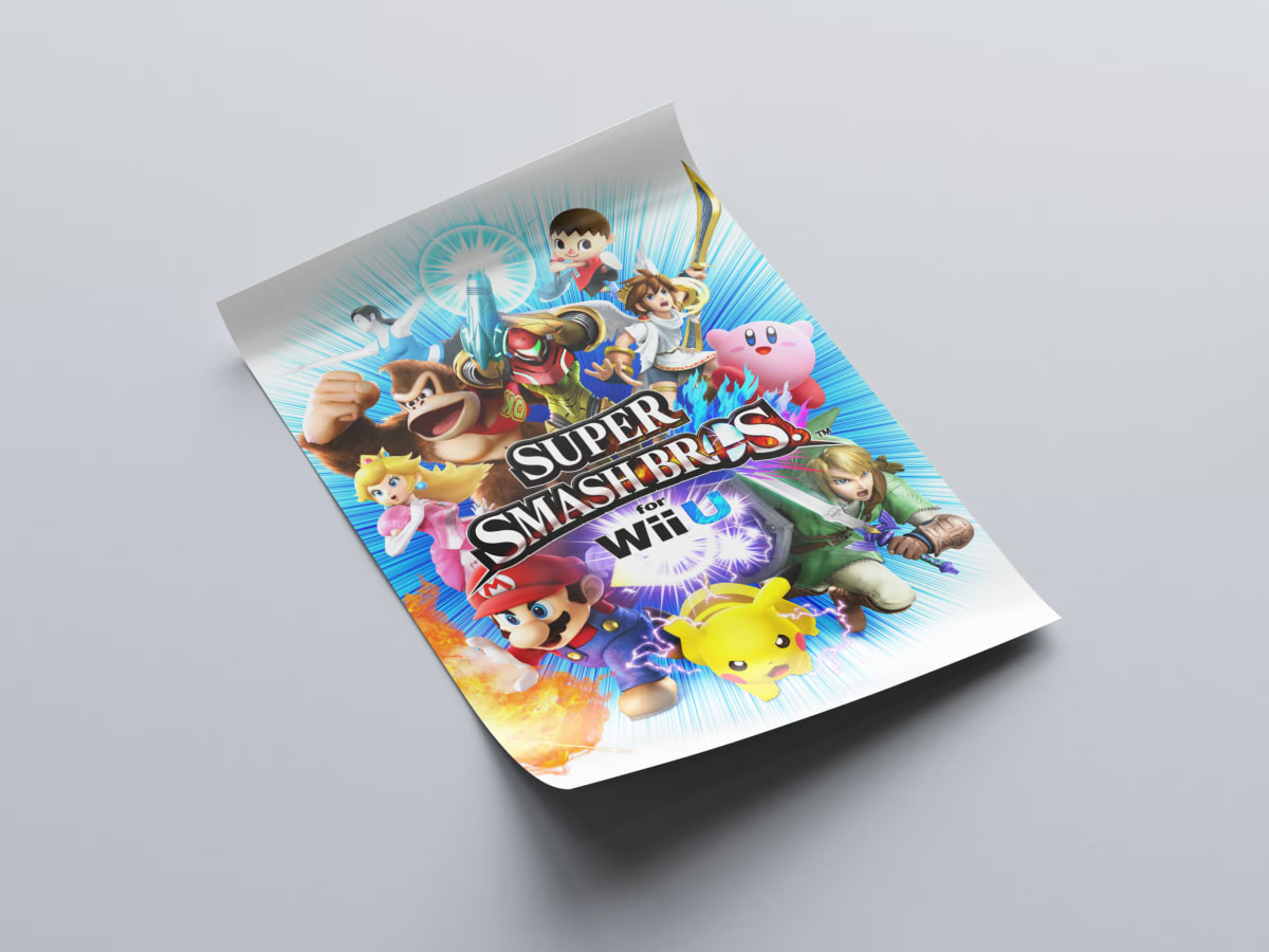 Super Smash Bros WII U V2 Game Poster - 2014