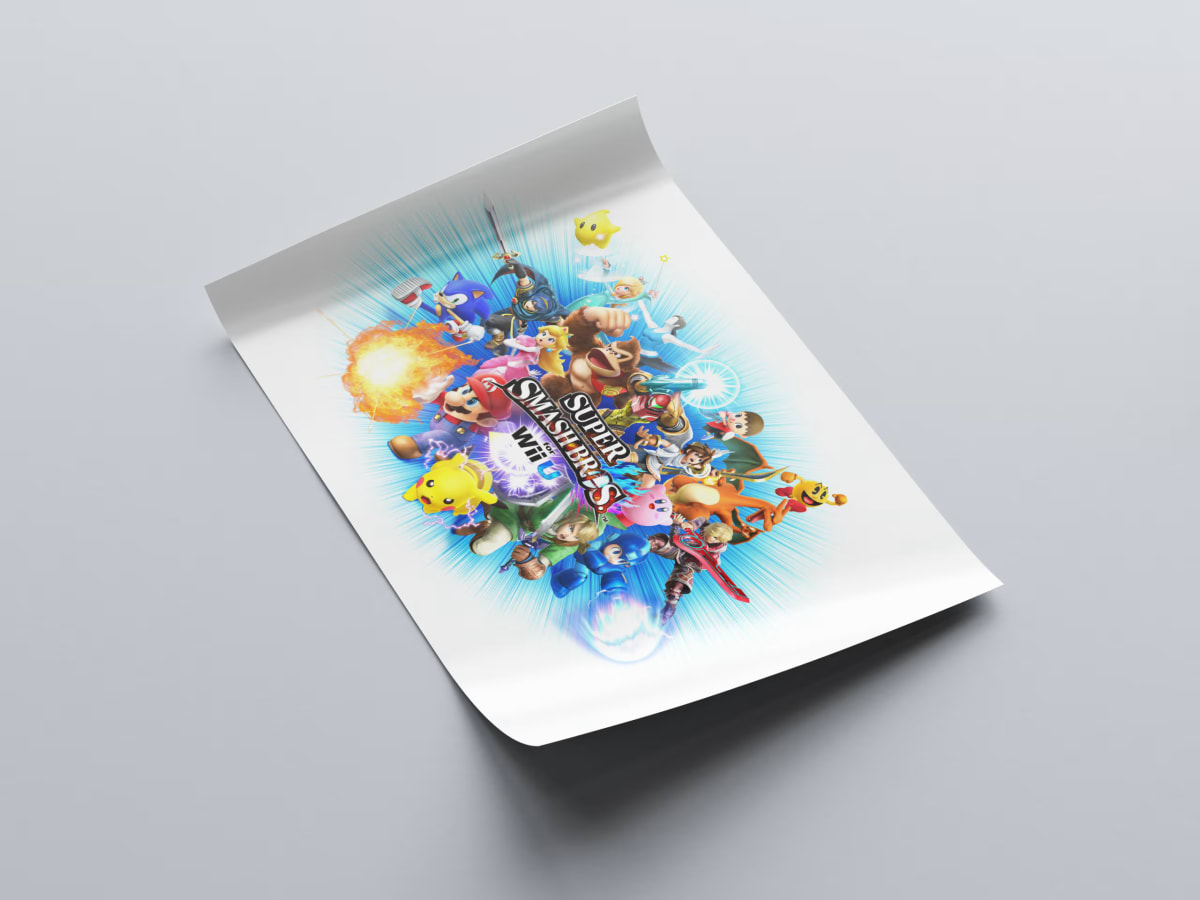 Super Smash Bros WIIU Game Poster - 2014