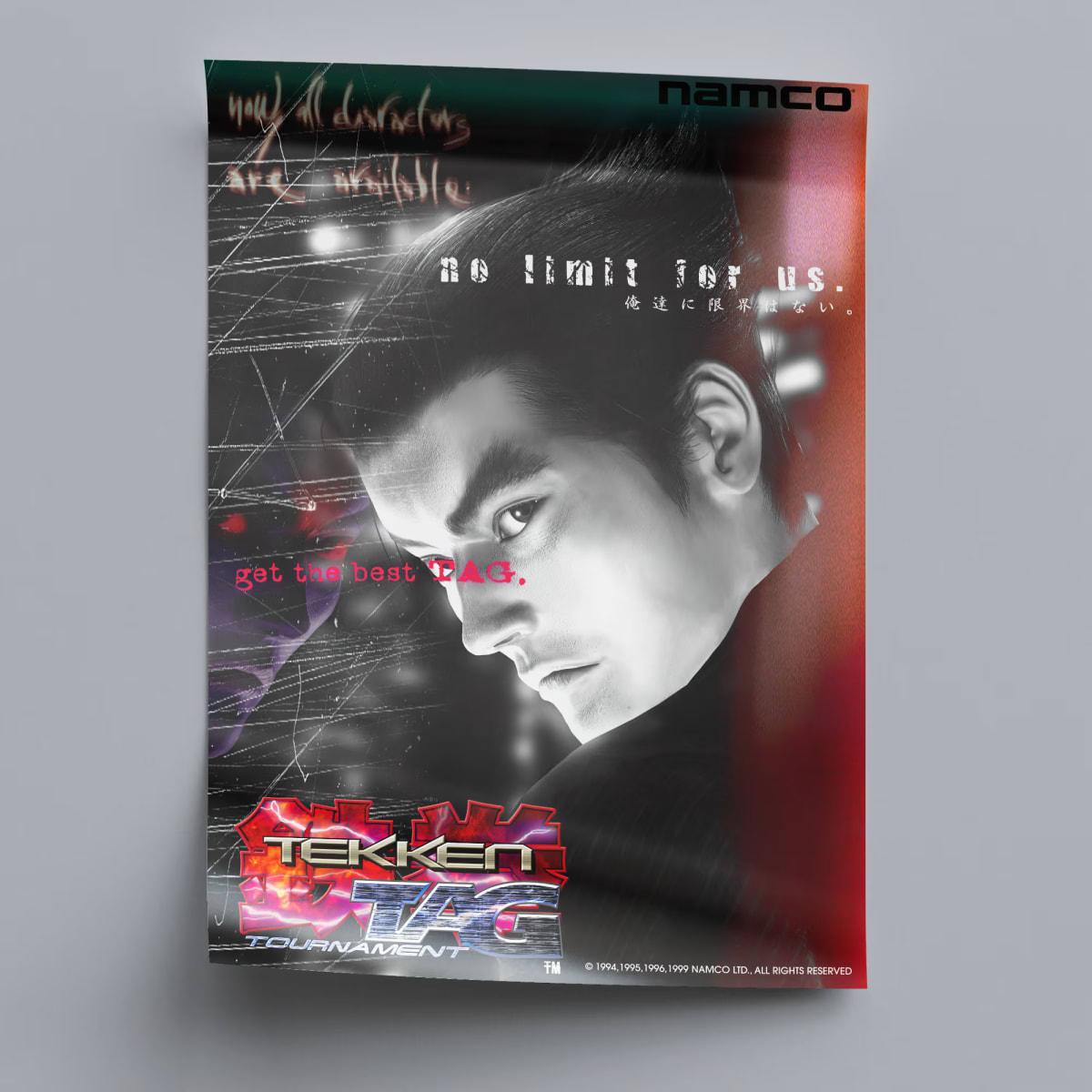 Tekken Tag Tournament Arcade Poster - 1999