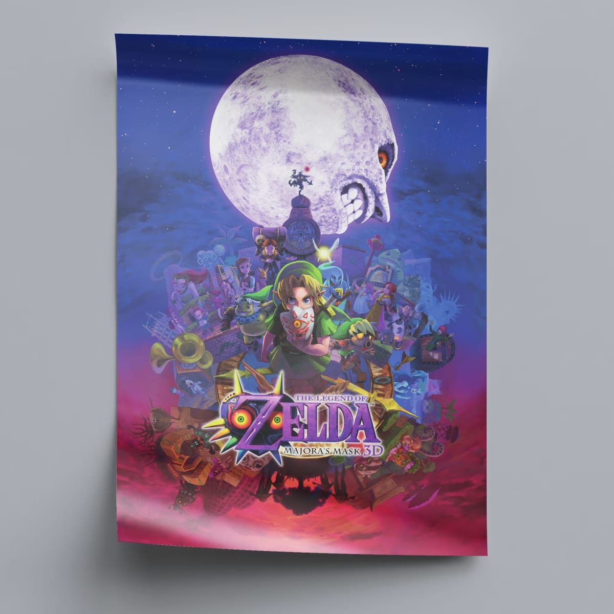 The Legend of Zelda Majora's Mask 3D Game Poster - 2015