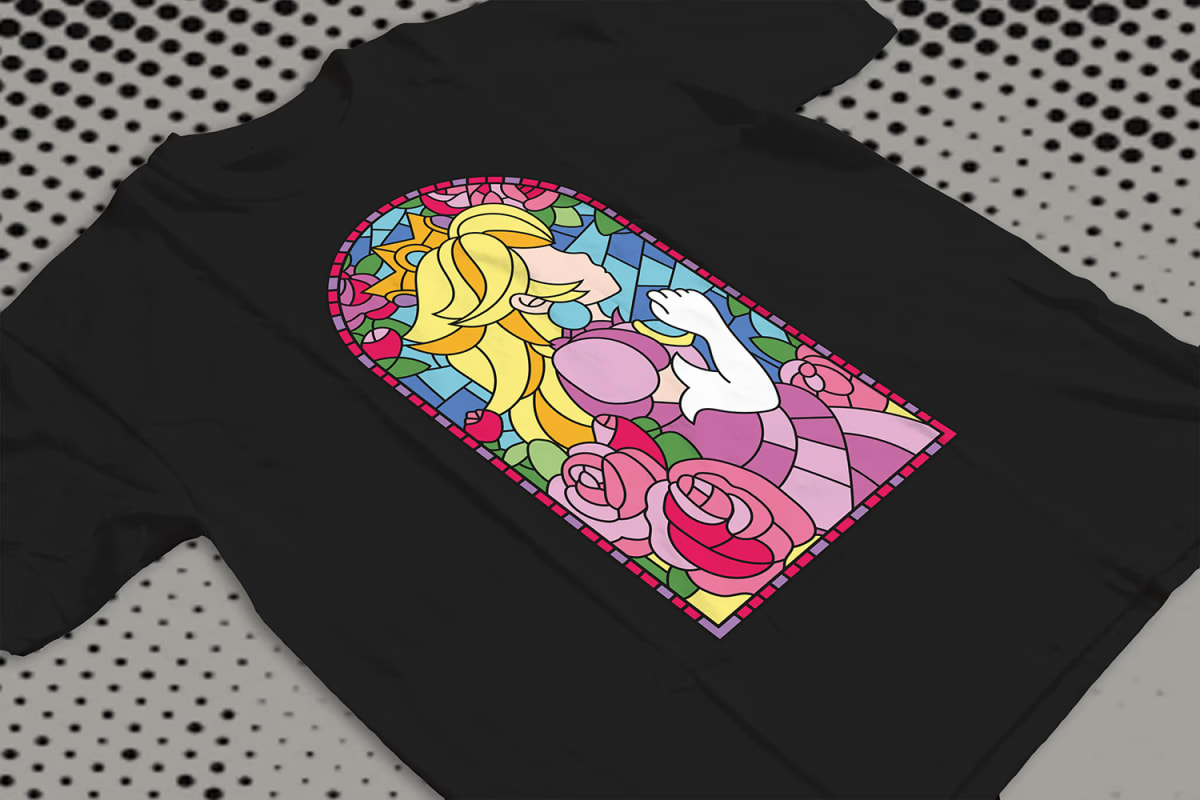 Princess Peach Stained Glass