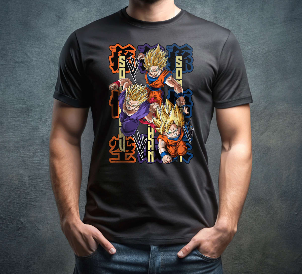Goku Gohan Super Saiyan Trio