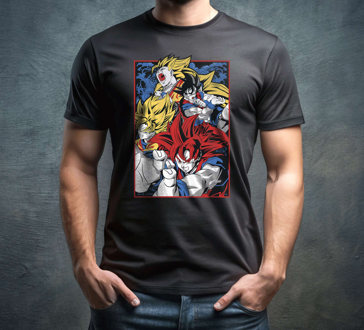 Goku Saiyan Forms Collage