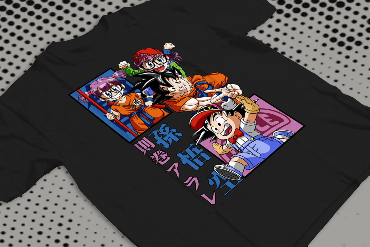 Kid Goku and Arale