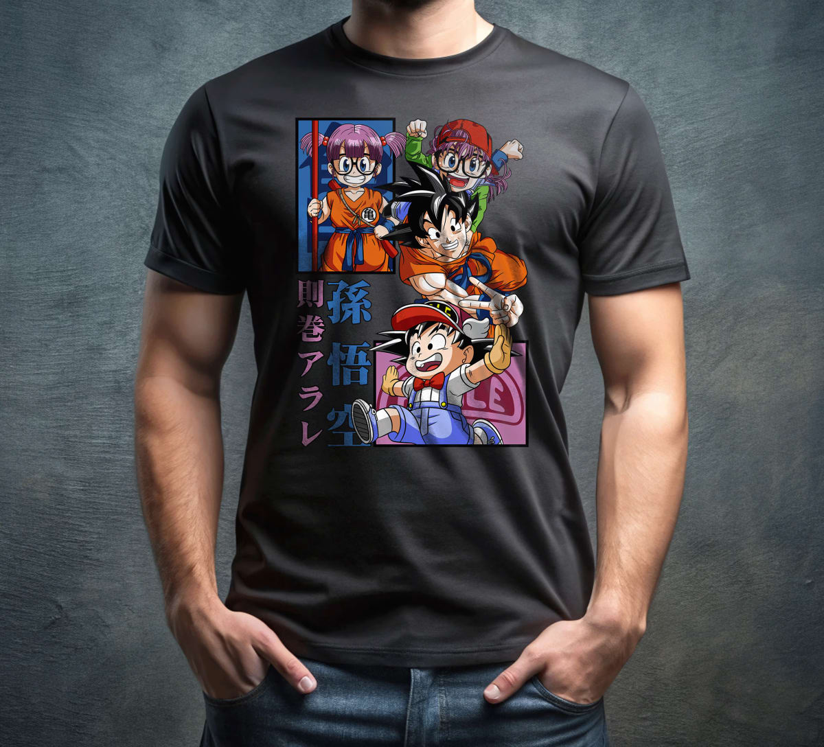 Kid Goku and Arale