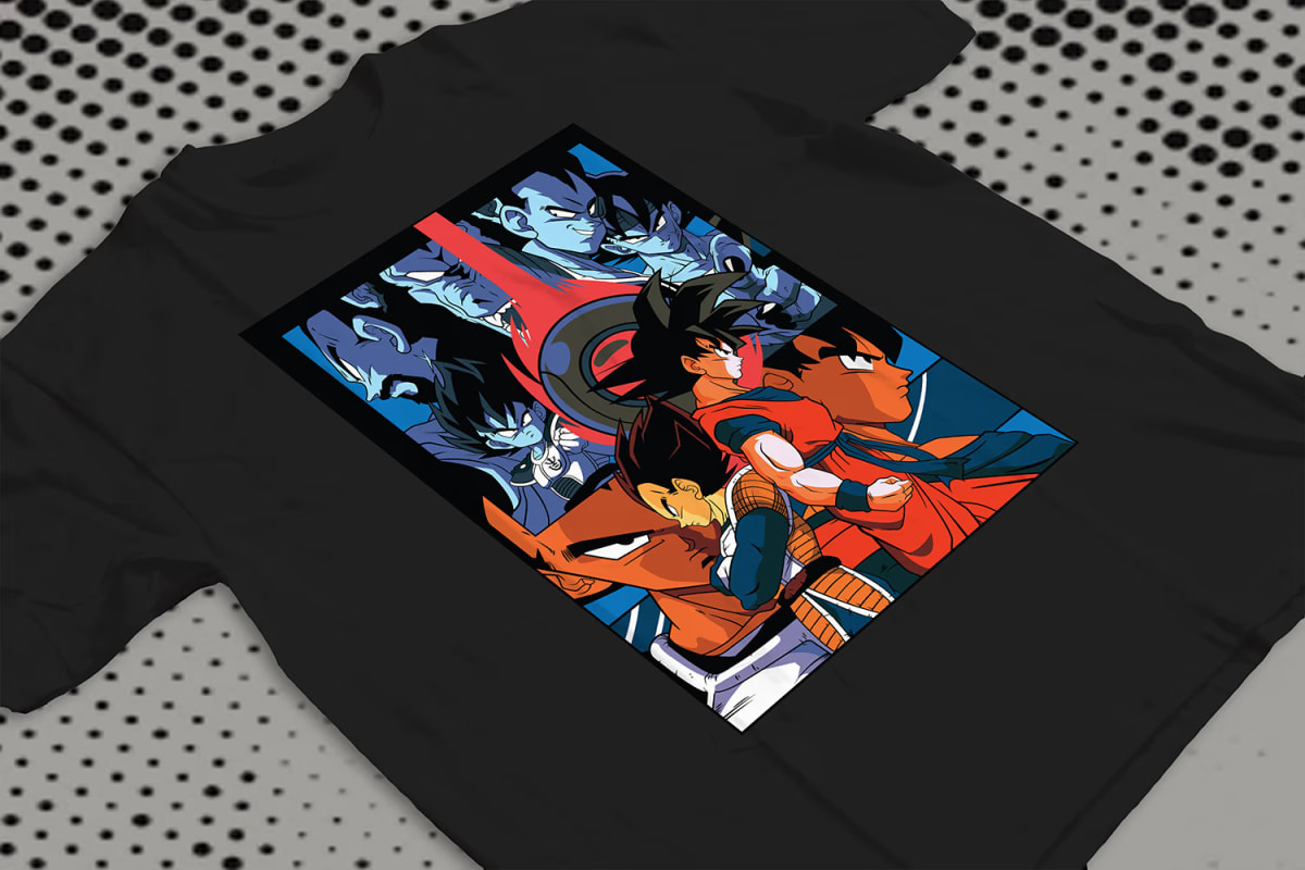 Saiyan Saga Retro Collage