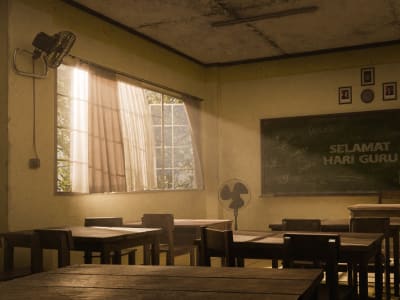 Kelas Horror Lighting Scene