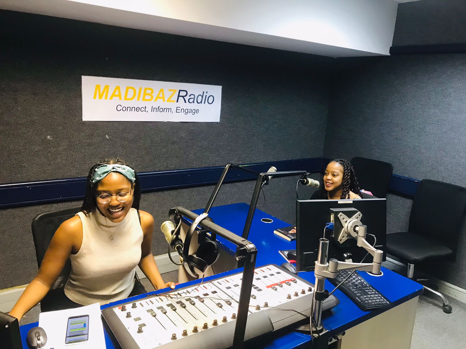 At the Madibaz Radio mixing desk