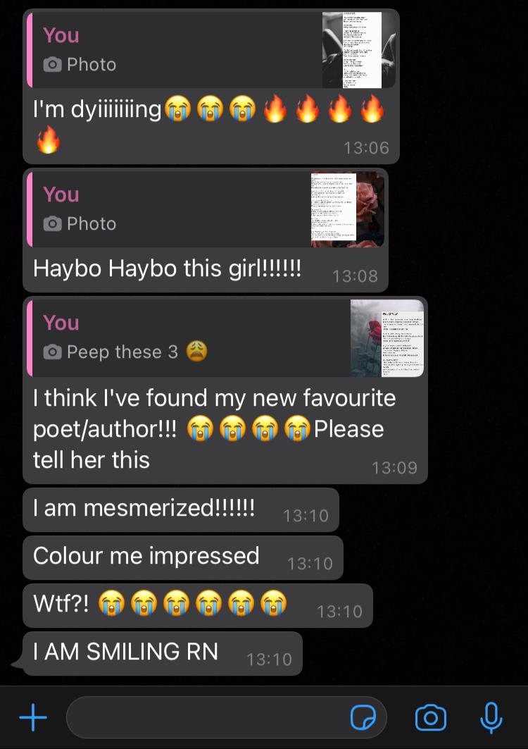 A reader's response to one of the poems (14 of 14)