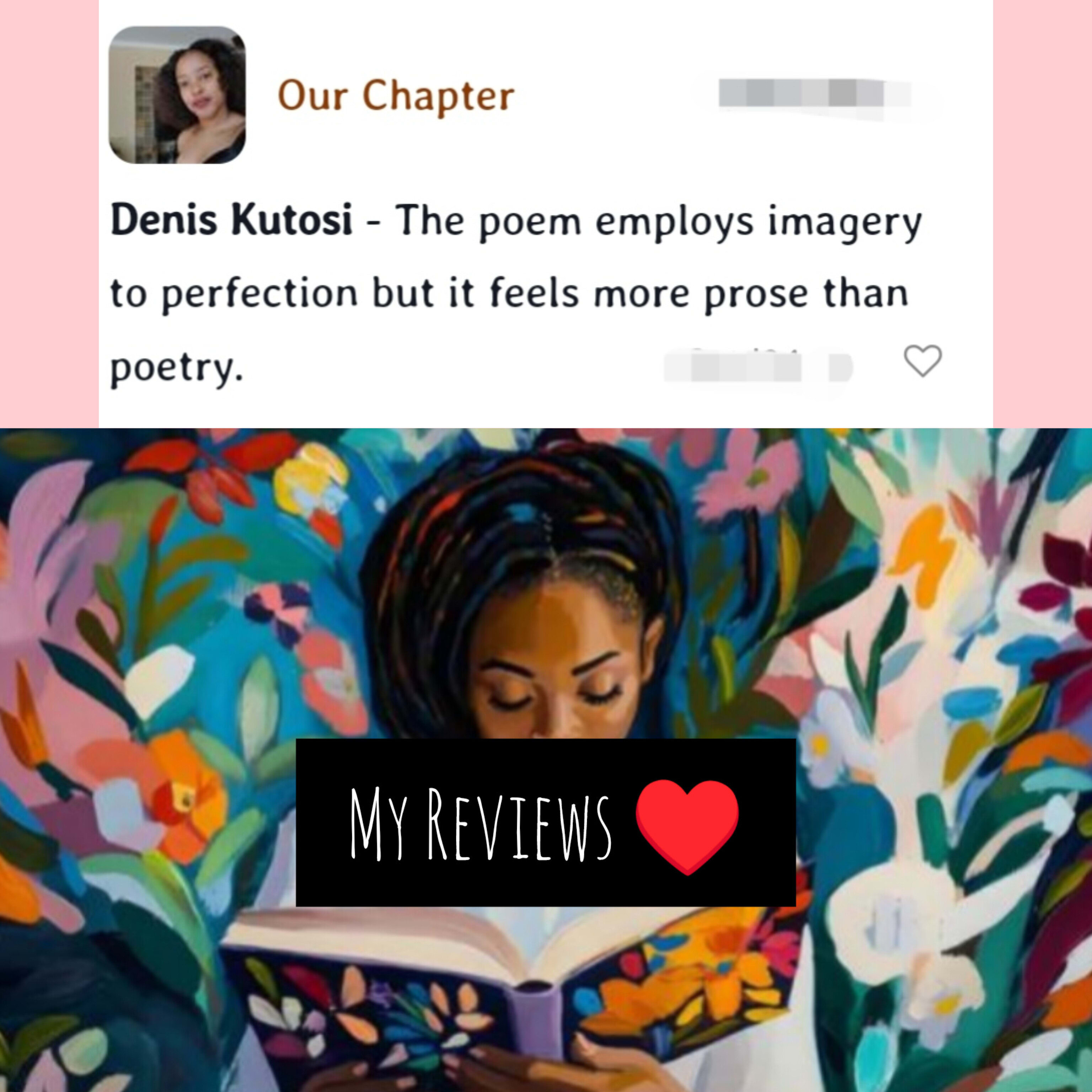 A reader's response to one of the poems (9 of 14)