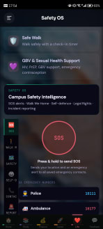 Safety OS. Safe Walk, and GBV and sexual health support.