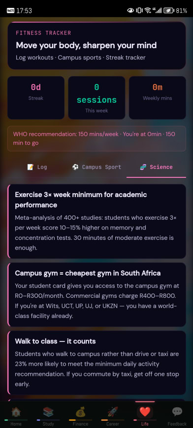 The science of moving, and the case for the campus gym.
