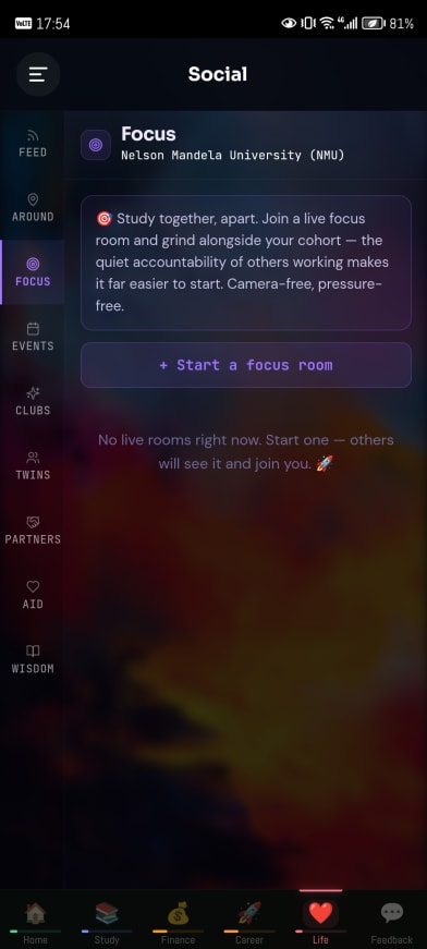 Focus rooms. Study together, apart.
