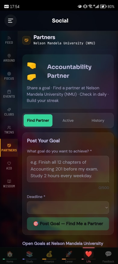 An accountability partner, for one goal.
