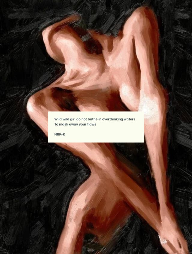 A painted poem card by Nandawula Regine