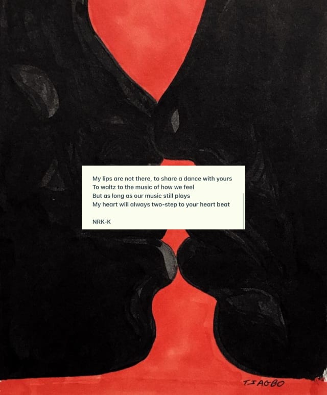 A painted poem card by Nandawula Regine