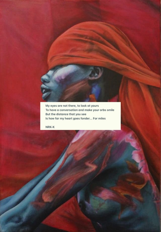 A painted poem card by Nandawula Regine