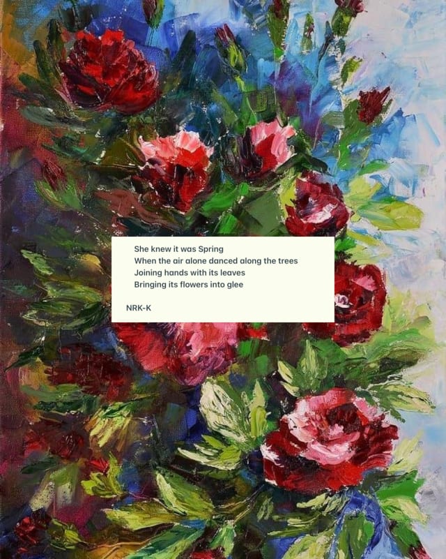 A painted poem card by Nandawula Regine
