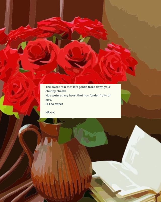 A painted poem card by Nandawula Regine