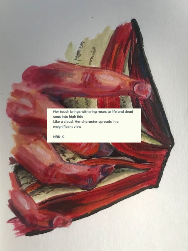 A painted poem card by Nandawula Regine