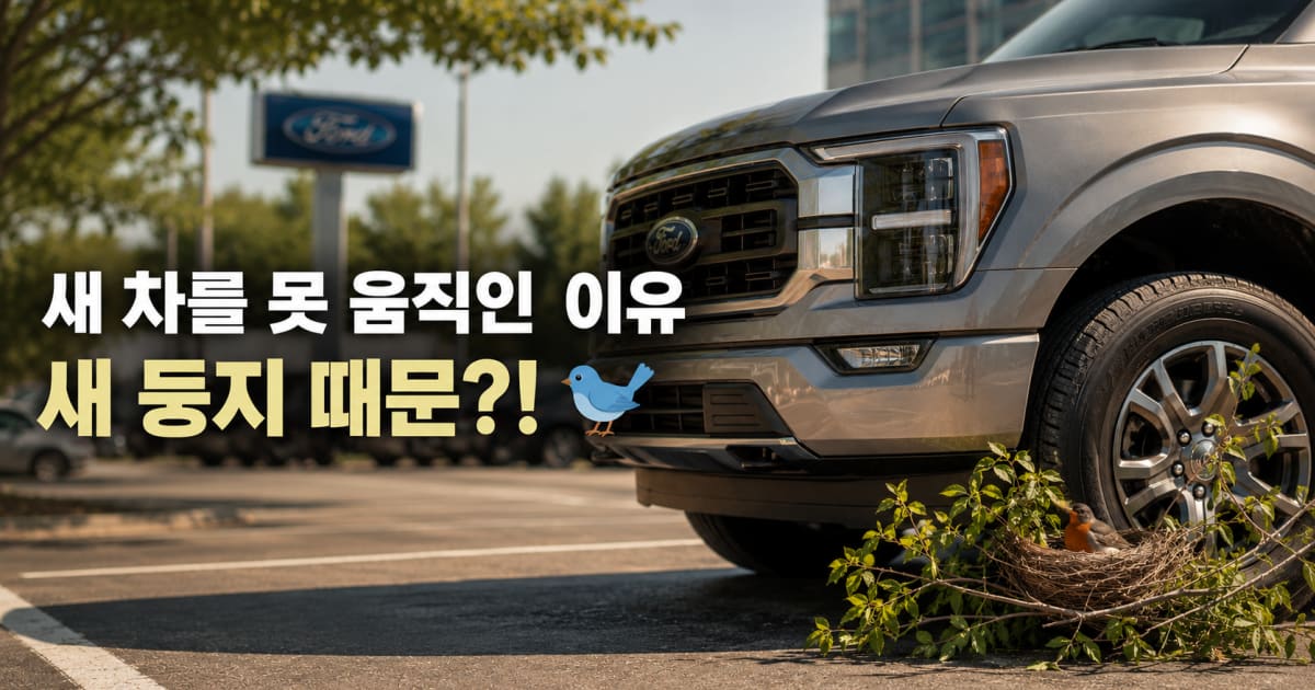 새 F-250 트럭을 못 옮기는 이유가… 새 둥지 때문이라고요? 🐦🚘