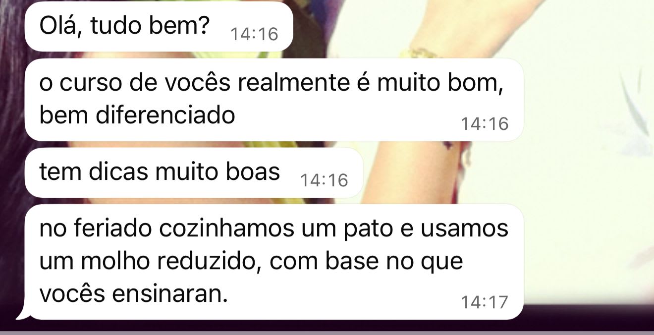 Depoimento aluna