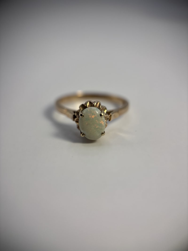 Anillo solitario ópalo - 1