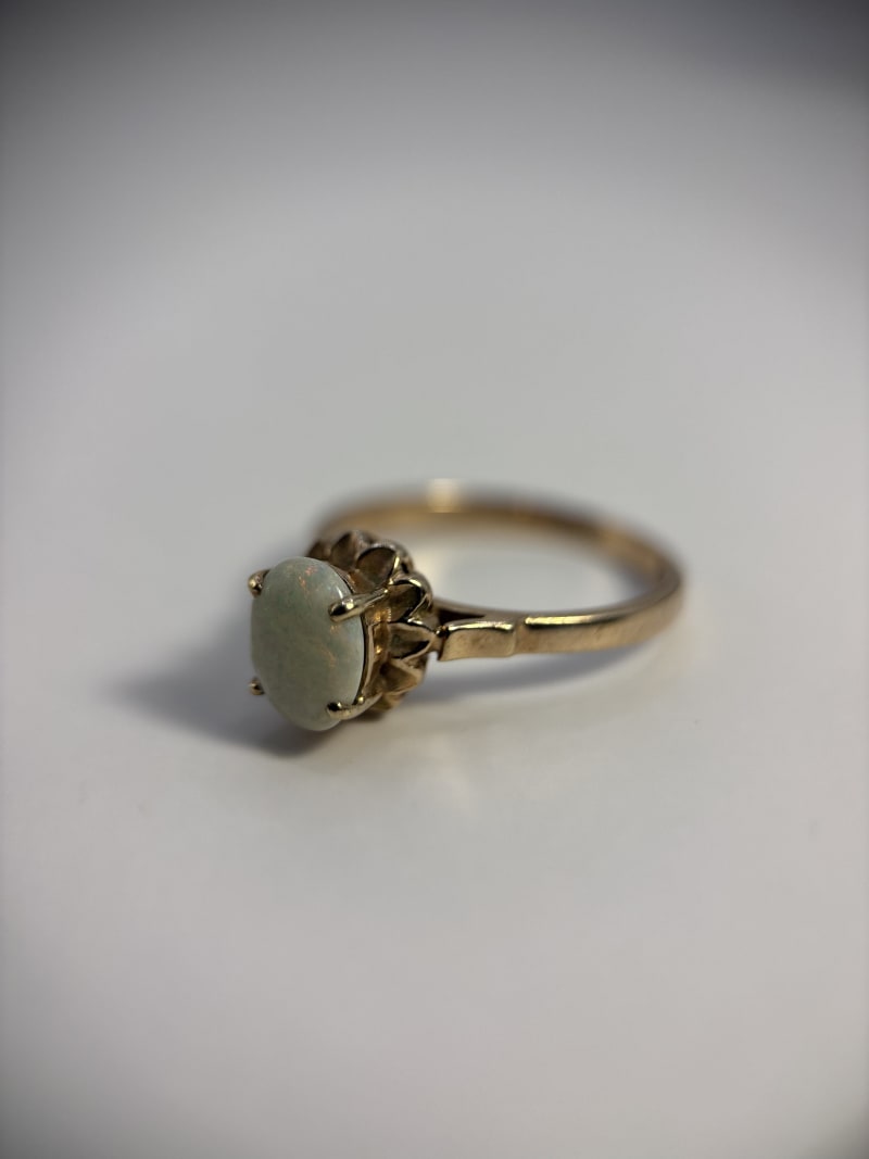 Anillo solitario ópalo - 4