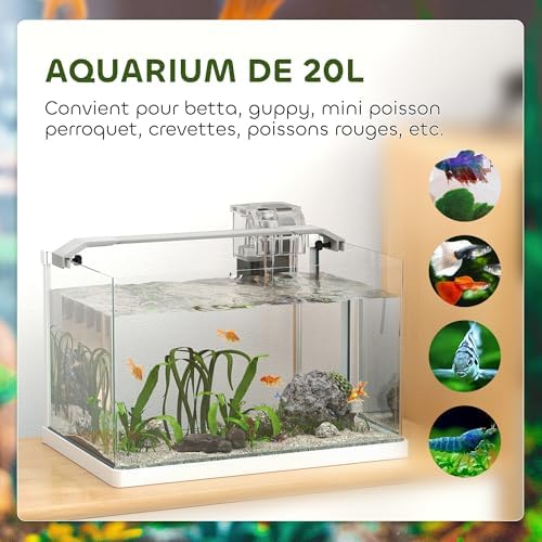 Vue 5 de Pawhut Aquarium En Verre