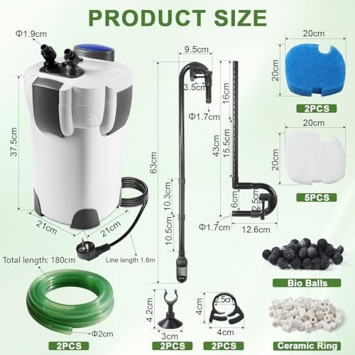 Vue 2 de Filtre Exterieur Aquarium Lh