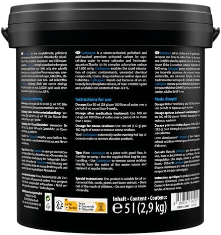 Vue 2 de Charbon Actif Aquarium Ml