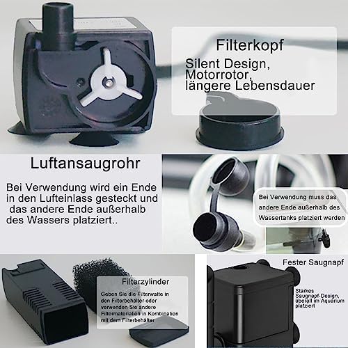 Vue 3 de Filtre Daquarium Pompe Daquarium
