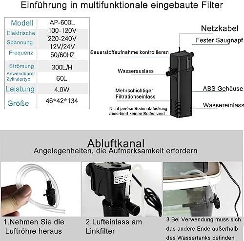 Vue 6 de Filtre Daquarium Pompe Daquarium