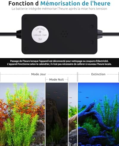 Vue 3 de Seaoura Eclairage Aquarium Aluminium