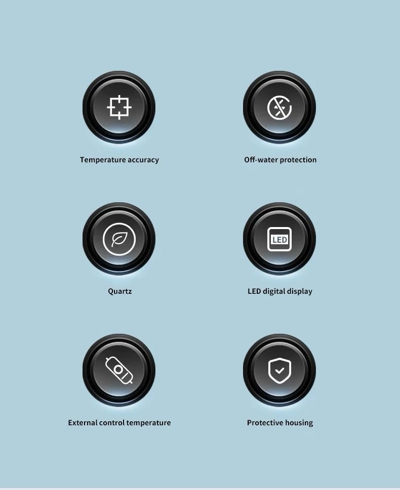 Vue 7 de Chauffage Aquarium Avec Affichage