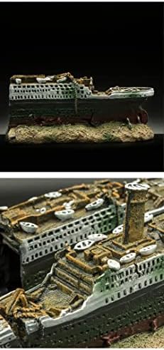 Vue 4 de Decoration Daquarium Titanic Epave