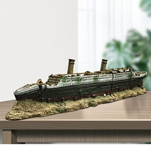 Vue 6 de Decoration Daquarium Titanic Epave