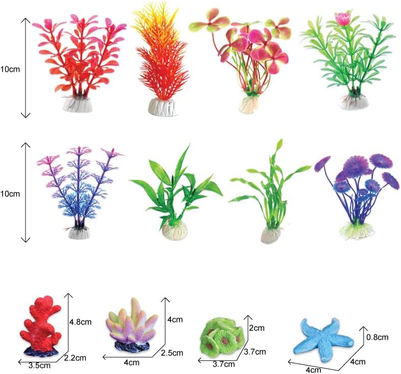 Vue 3 de Pieces Aquarium Decoration Plante