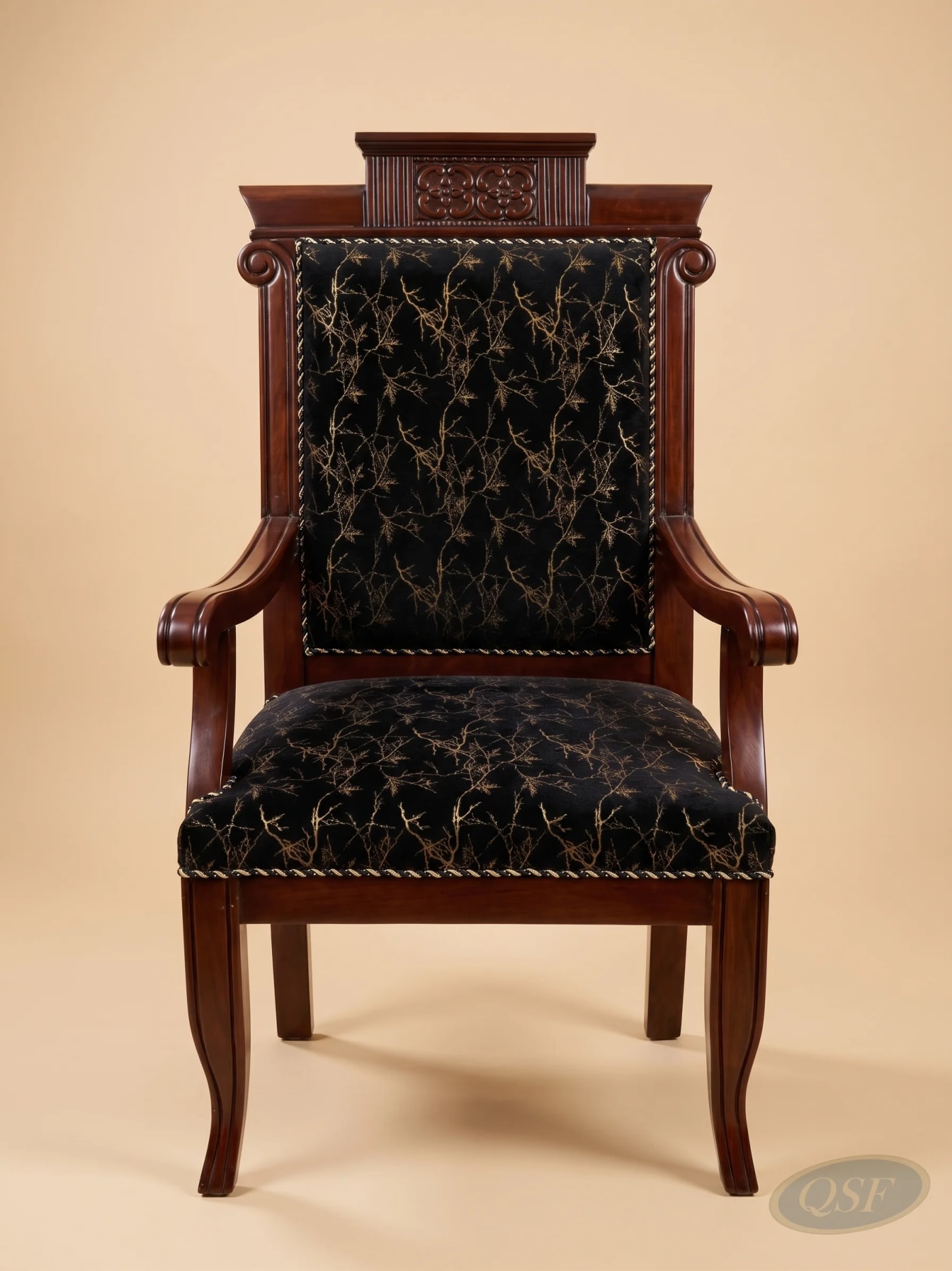 The Sovereign Midnight Velvet Armchair