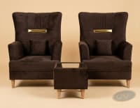 The Sovereign Chocolate Velvet Armchair
