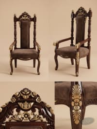 The Aurelius Carved Velvet Throne