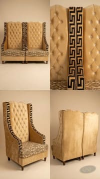 The Aurelia Royal Wingback Settee