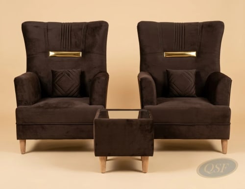 The Sovereign Chocolate Velvet Armchair
