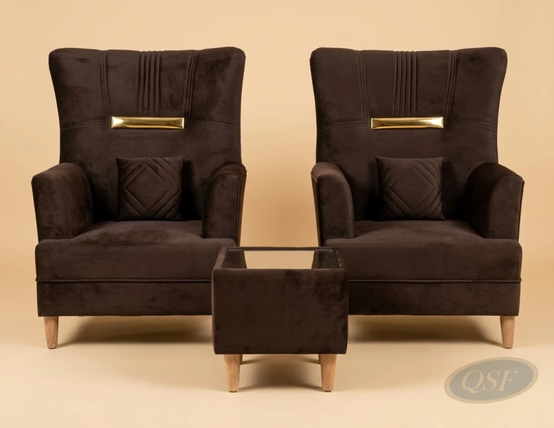 The Sovereign Chocolate Velvet Armchair