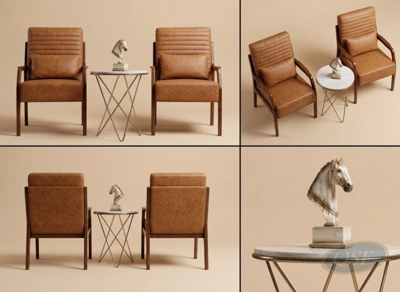 Belmont Channel Tufted Leather Armchair